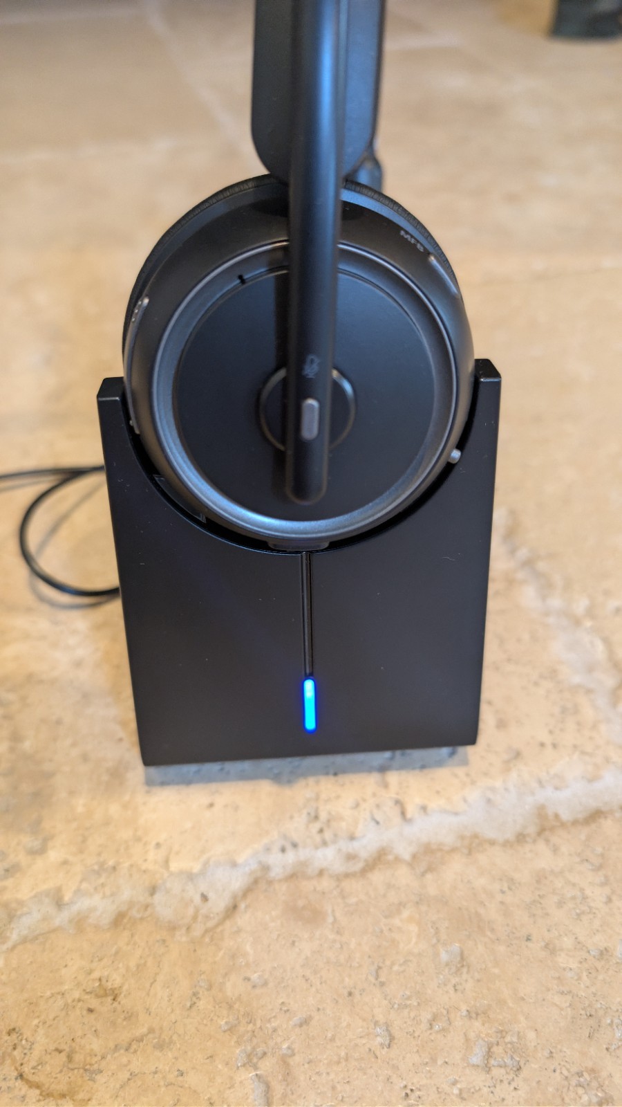 Waxop Wireless Headset For Work With Microphone And Noise Cancelling Black