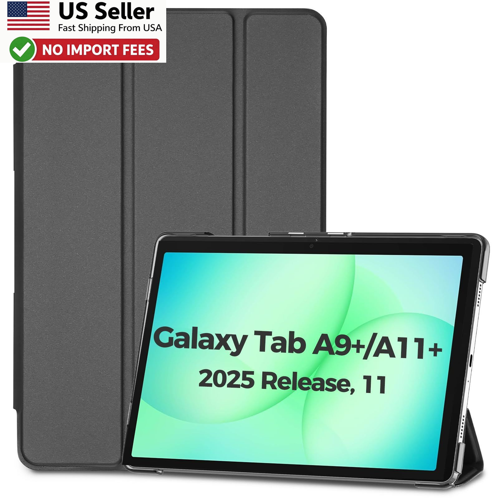 ProCase Galaxy Tab A11+ A9+ Plus 11 Inch Case Slim Stand Hard Shell Black FROM U
