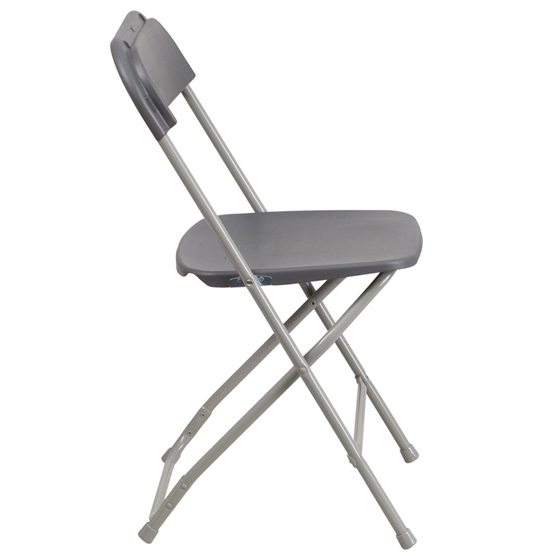 (50 PACK) 650 Lbs Capacity Commercial Quality Gray Plastic Folding Chairs