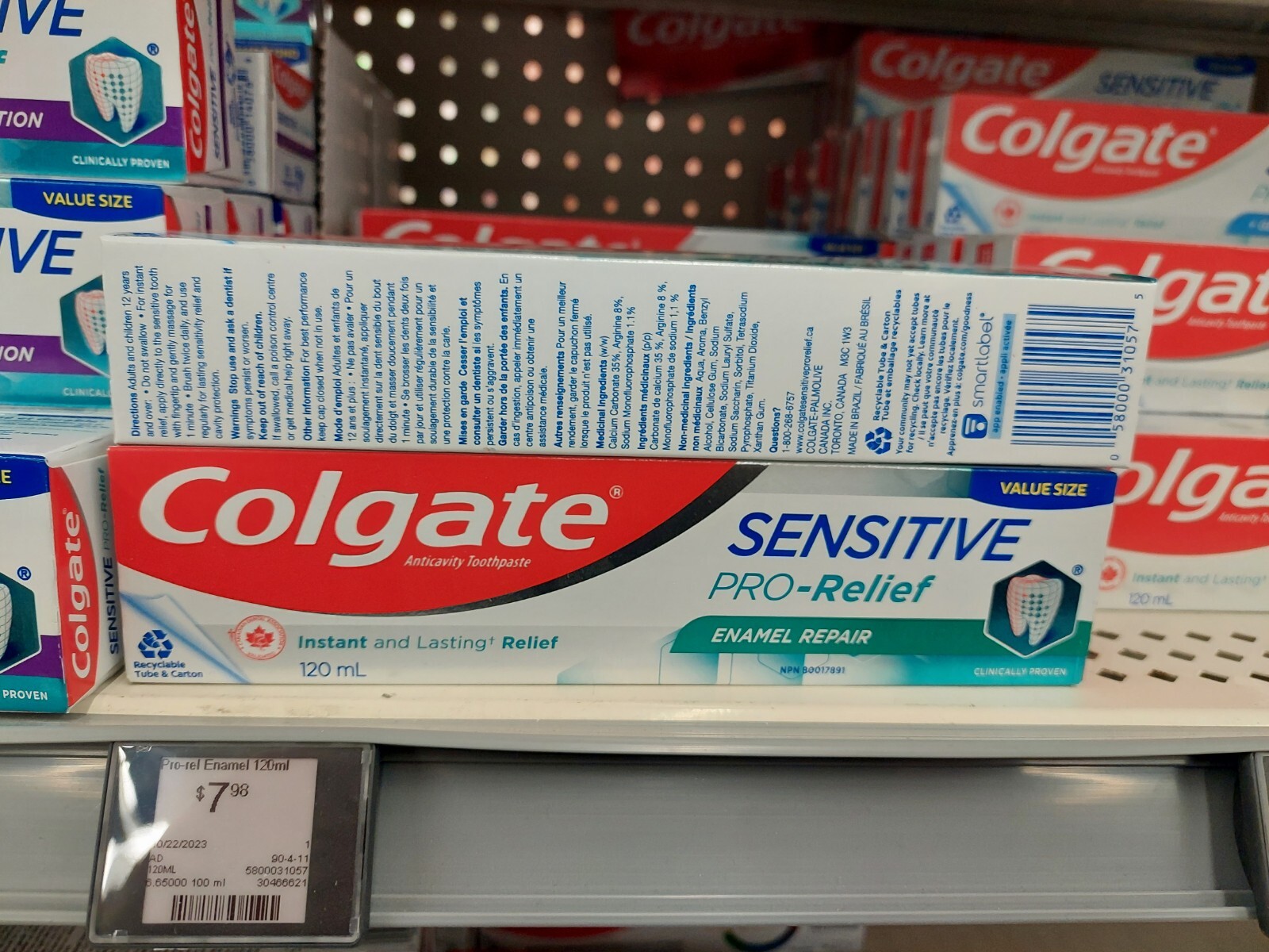 Colgate Sensitive Pro-Relief Enamel Repair 120ml Toothpaste, Arginine, Canada