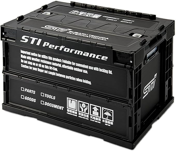 SUBARU STSG17100160 FOLDING CONTAINER M black Storage BOX STSG17100160 STI GOODS