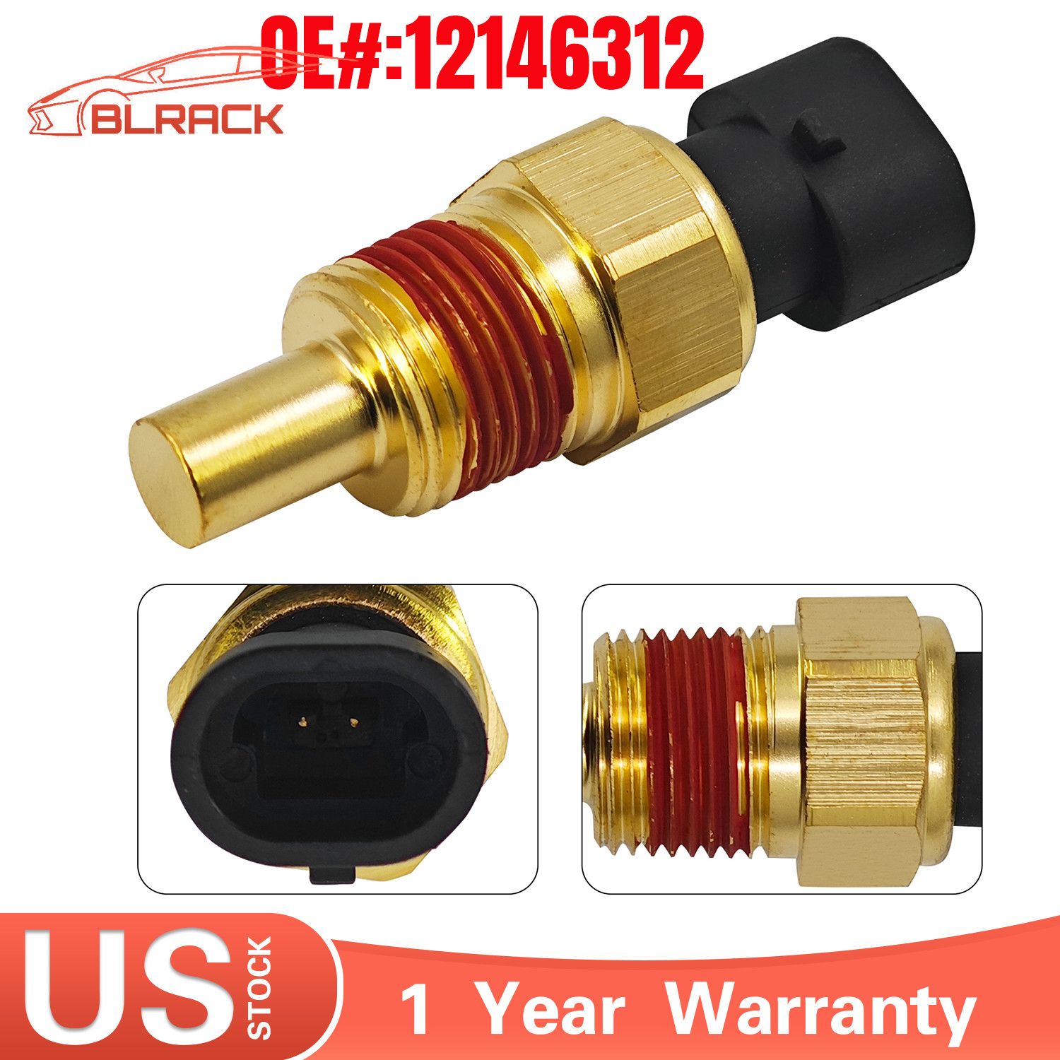 12146312 For GMC Chevrolet Engine Coolant Temperature Sensor Water Temp Sender