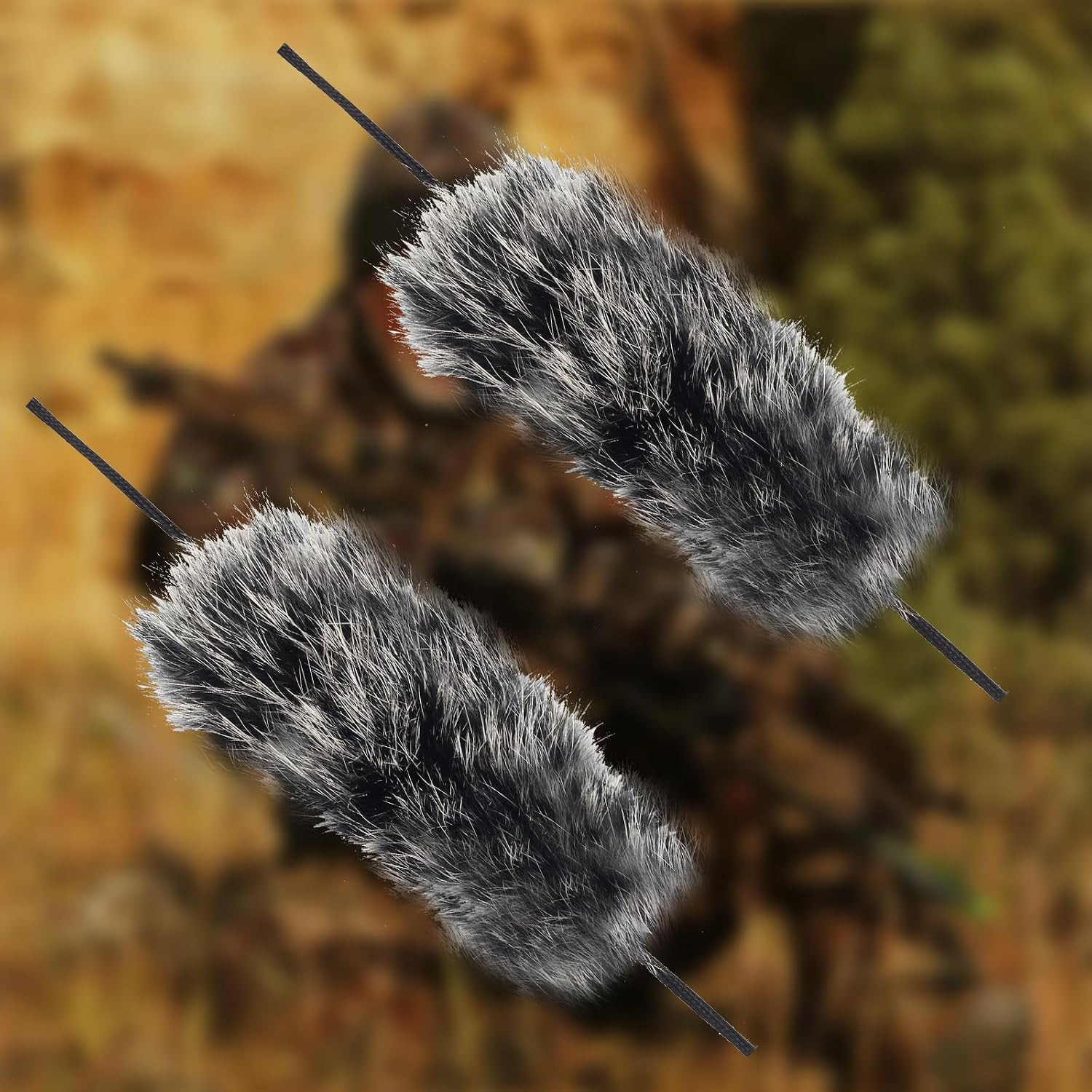 Archery Bow String Silencers - 2 Pair Otter Hide & String Separator Recurve Bow