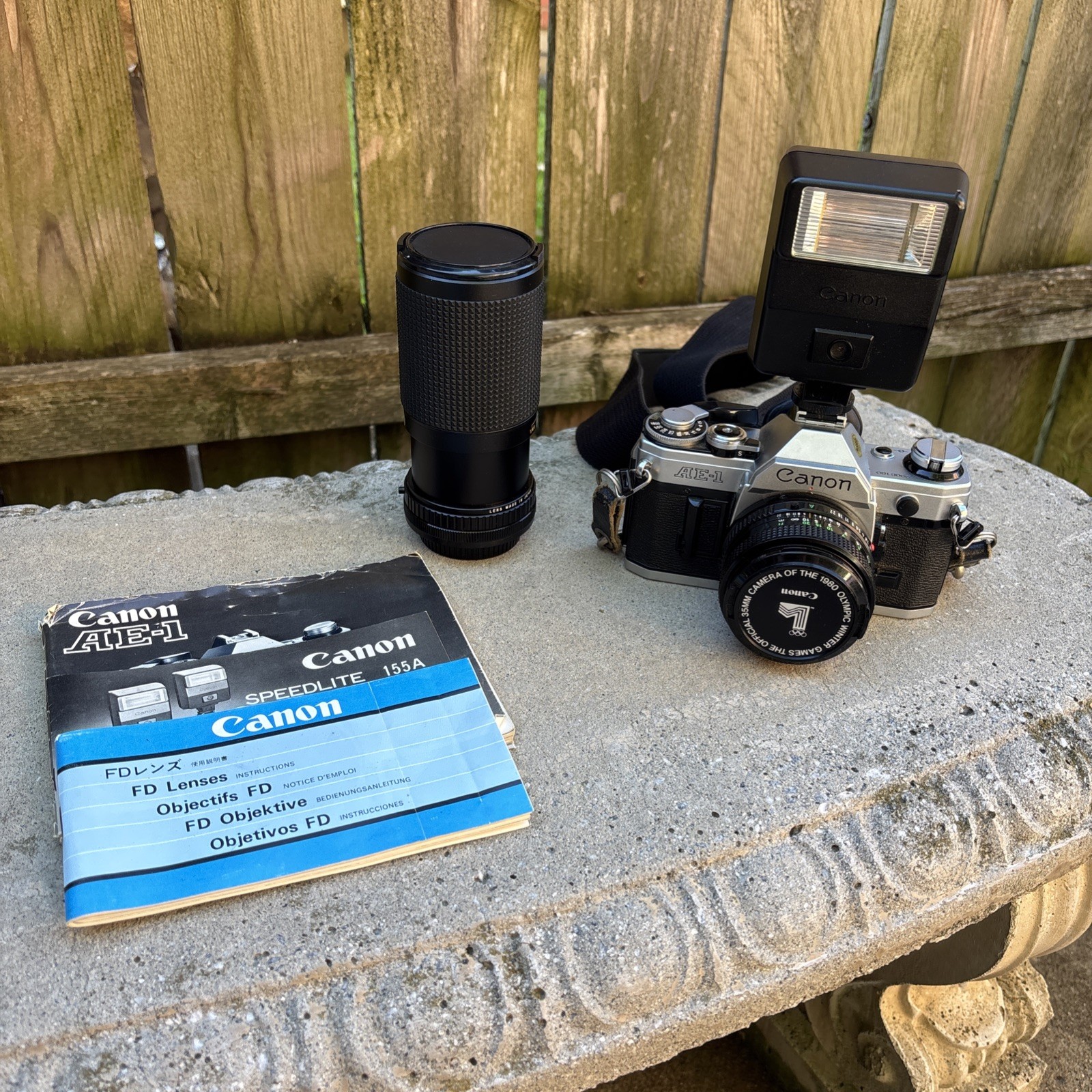 Canon AE-1 Program 35mm Film Camera Kit FD 50mm f1.8 + Lenses