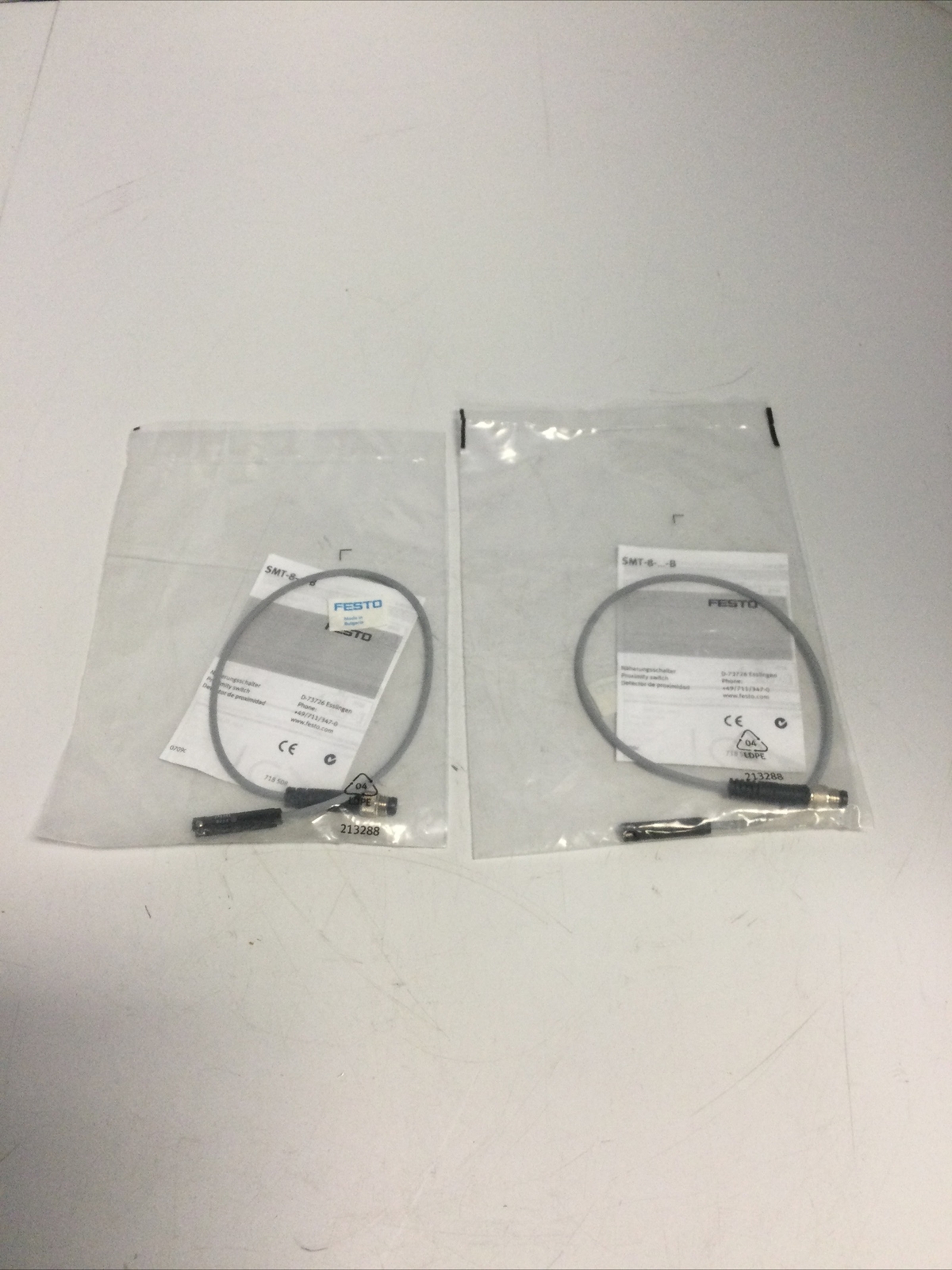 NEW, LOT OF 2, SEALED, FESTO, SMT-8-...-B, PROXIMITY SWITCH. (4i-1)