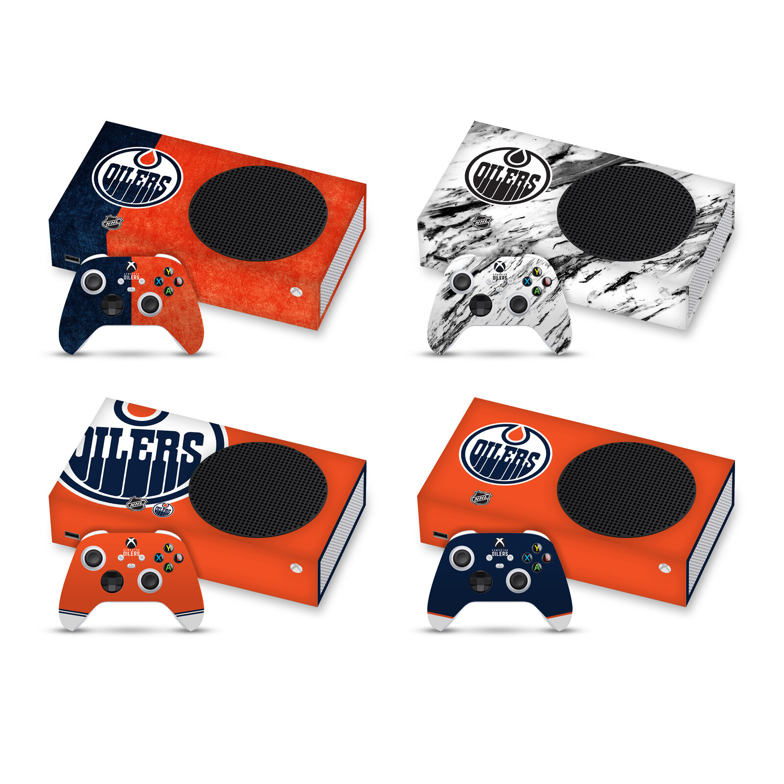 OFFICIAL NHL EDMONTON OILERS VINYL SKIN DECAL FOR SERIES S CONSOLE & CONTROLLER