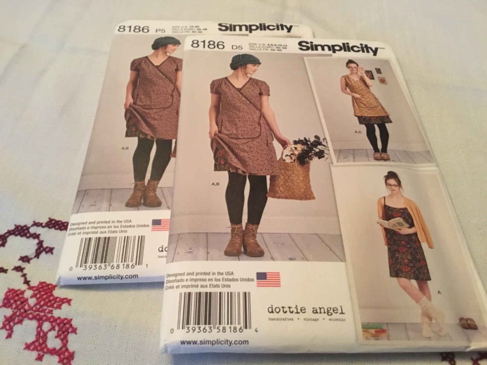 🌸 SIMPLICITY #8186 - LADIES BOHO SLIP - SLIP DRESS or WRAP DRESS PATTERN 4-20FF
