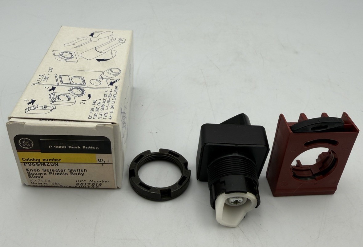 General Electric P9SSMZ0N 86200 Knob Selector Switch, 3-Positions Fixed