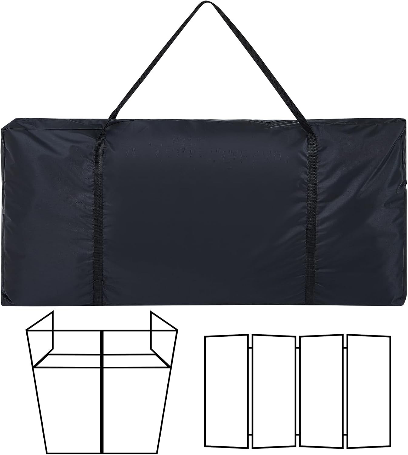 DJ Booth Carrying Bag 1680d Oxford Cloth DJ Facade Panel Carry Bag Bla...