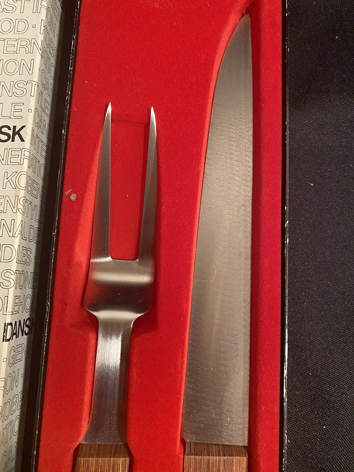 Dansk Knife & Fork Carving Set In Original Box