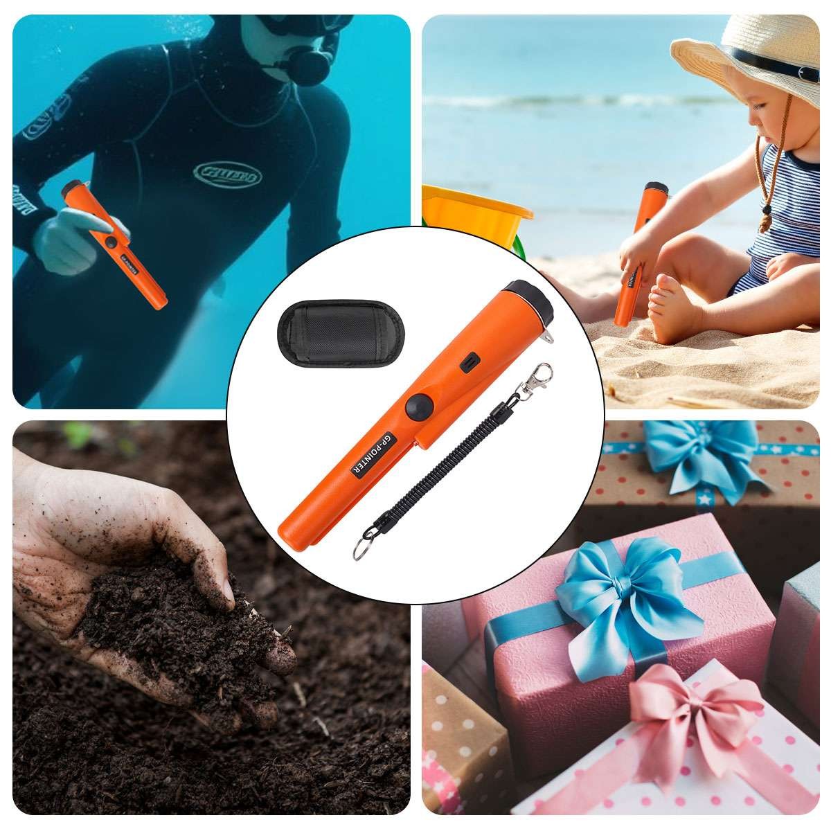 Metal Detector HandHeld Pro Pinpointer Pointer Probe Waterproof Sensitive Tester