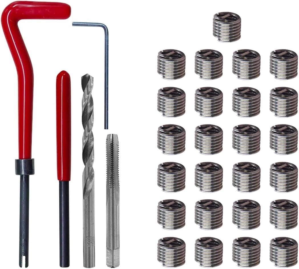 30PC M6 x 1.0mm Thread Repair Kit - Metric Helicoil Compatible Set for Auto DIY