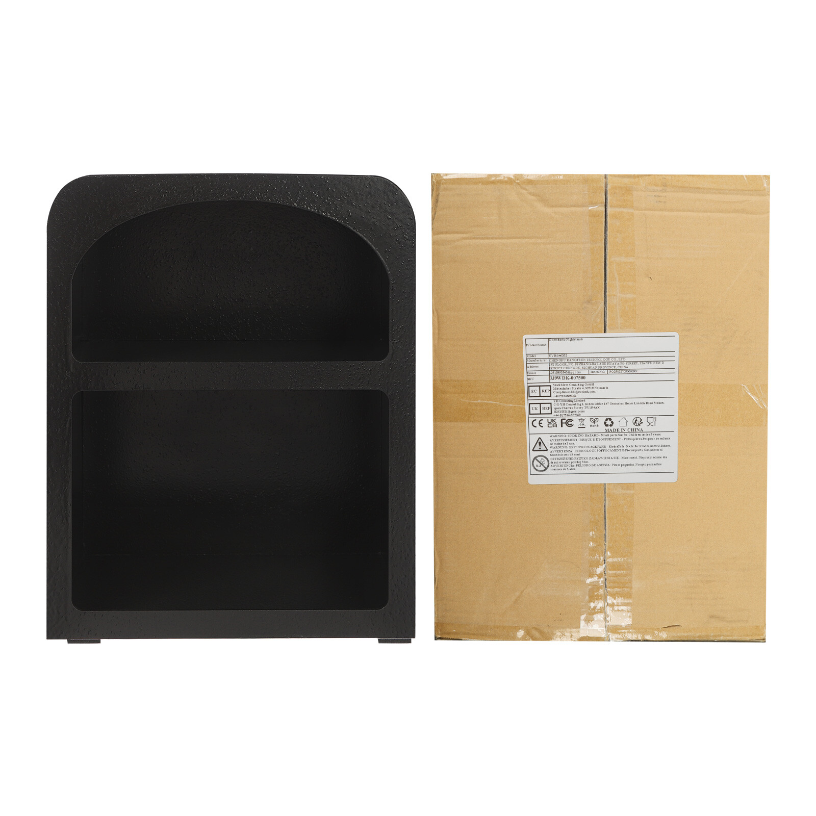 Bedside Table, Storage Cabinet for the Bedroom, Side Table with 2-tiers