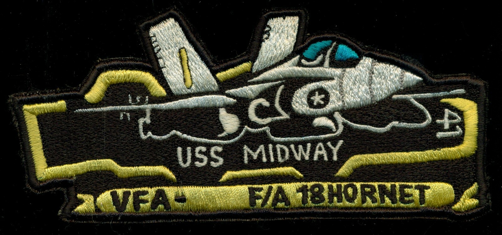 USN USS Midway VFA-     F/A-18 Hornet Patch Q-6