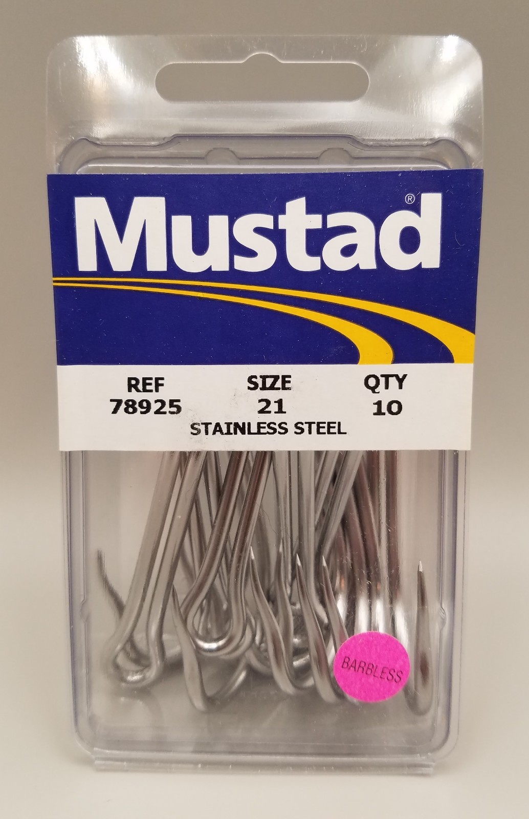 Mustad 78925 Stainless Double Tuna Barbless Hooks 10 pack size 21