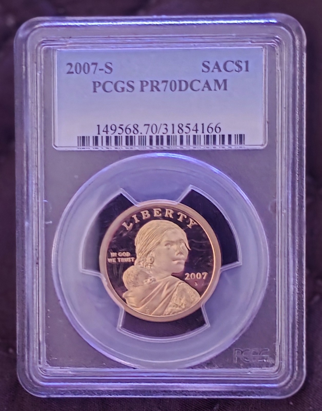 2007 S Sacagawea Native American PCGS PR70DCAM (scratches on  case not the coin)