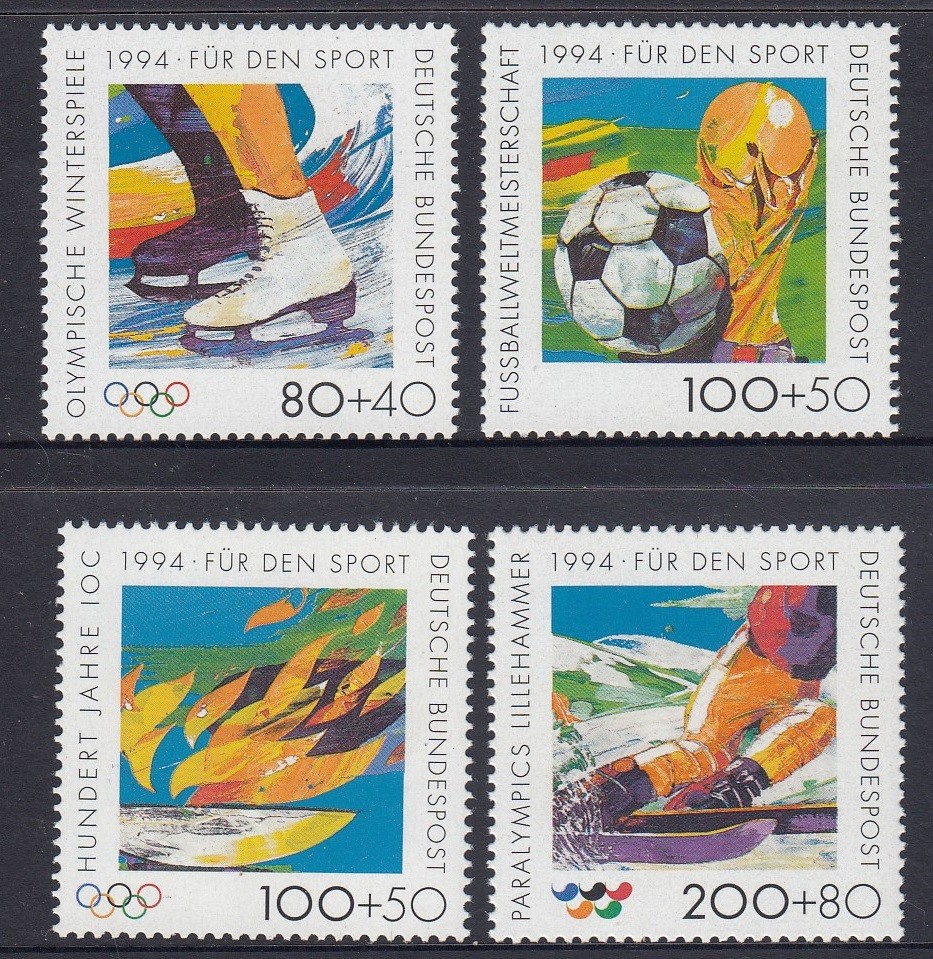 GERMANY - 1994 SPORT Promotion FUND  set of 4 MNH - Olympics and sporting events