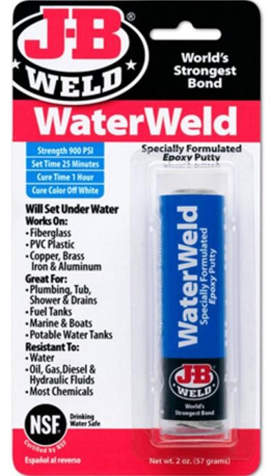 JB WELD Water Weld 2oz. Tube #8277