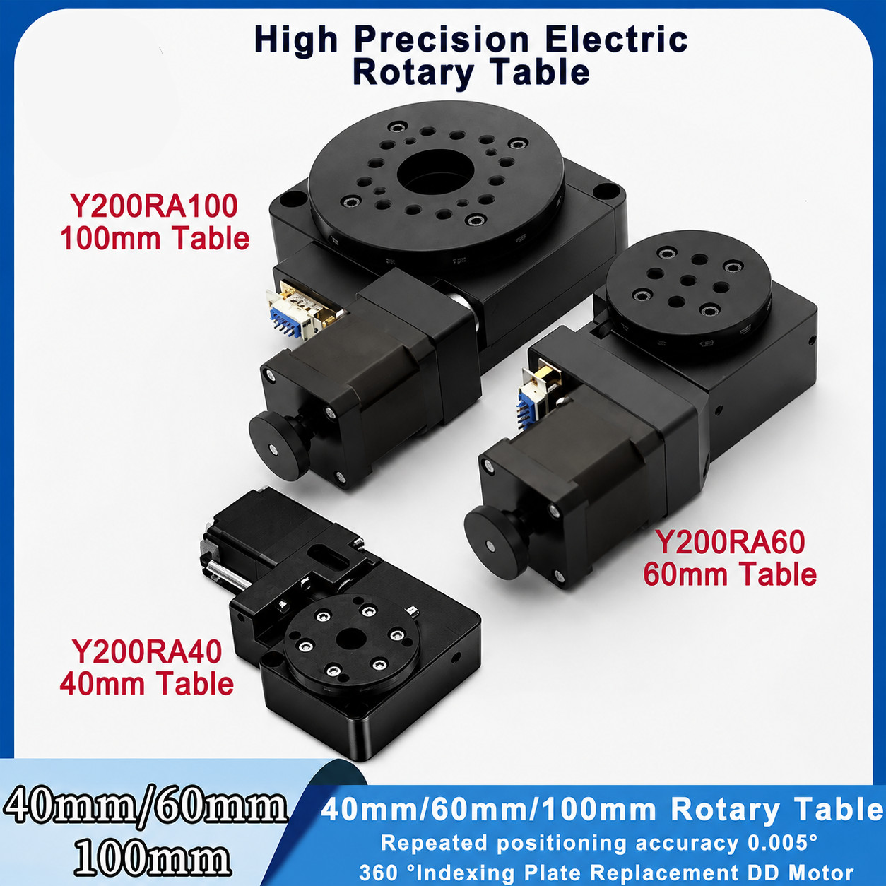 360 Indexing Plate High Precision Electric Rotary Table Replacement DD Motor