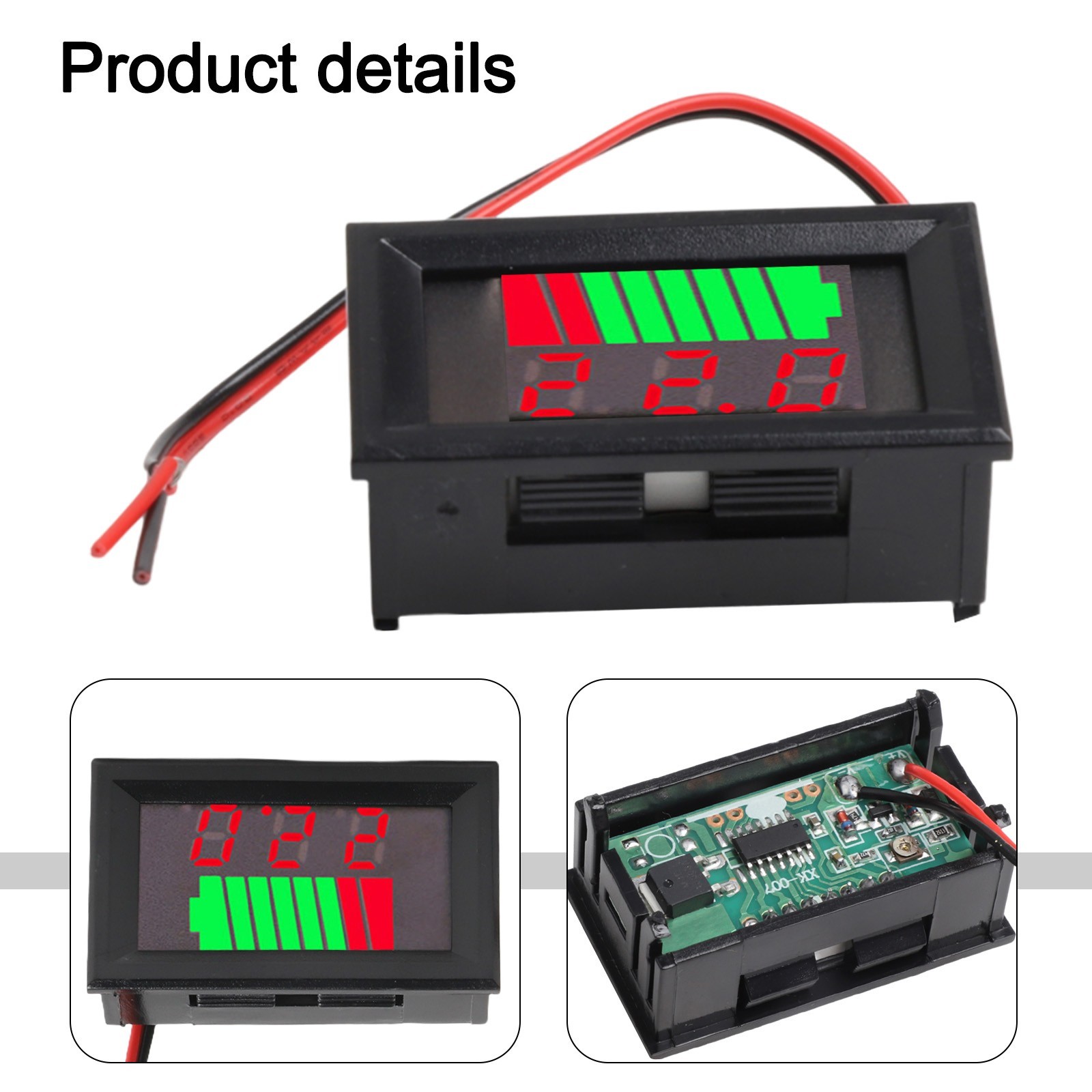Accurate 12V to 72V Battery Meter with Automatic Identification Feature