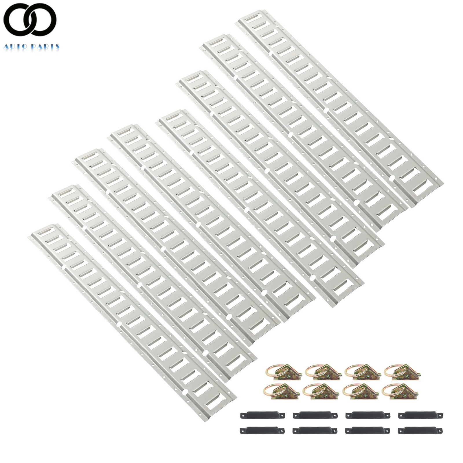 E Track Tie Down Kit Set 24PC 3' Rails For Enclosed Cargo Trailers Portable