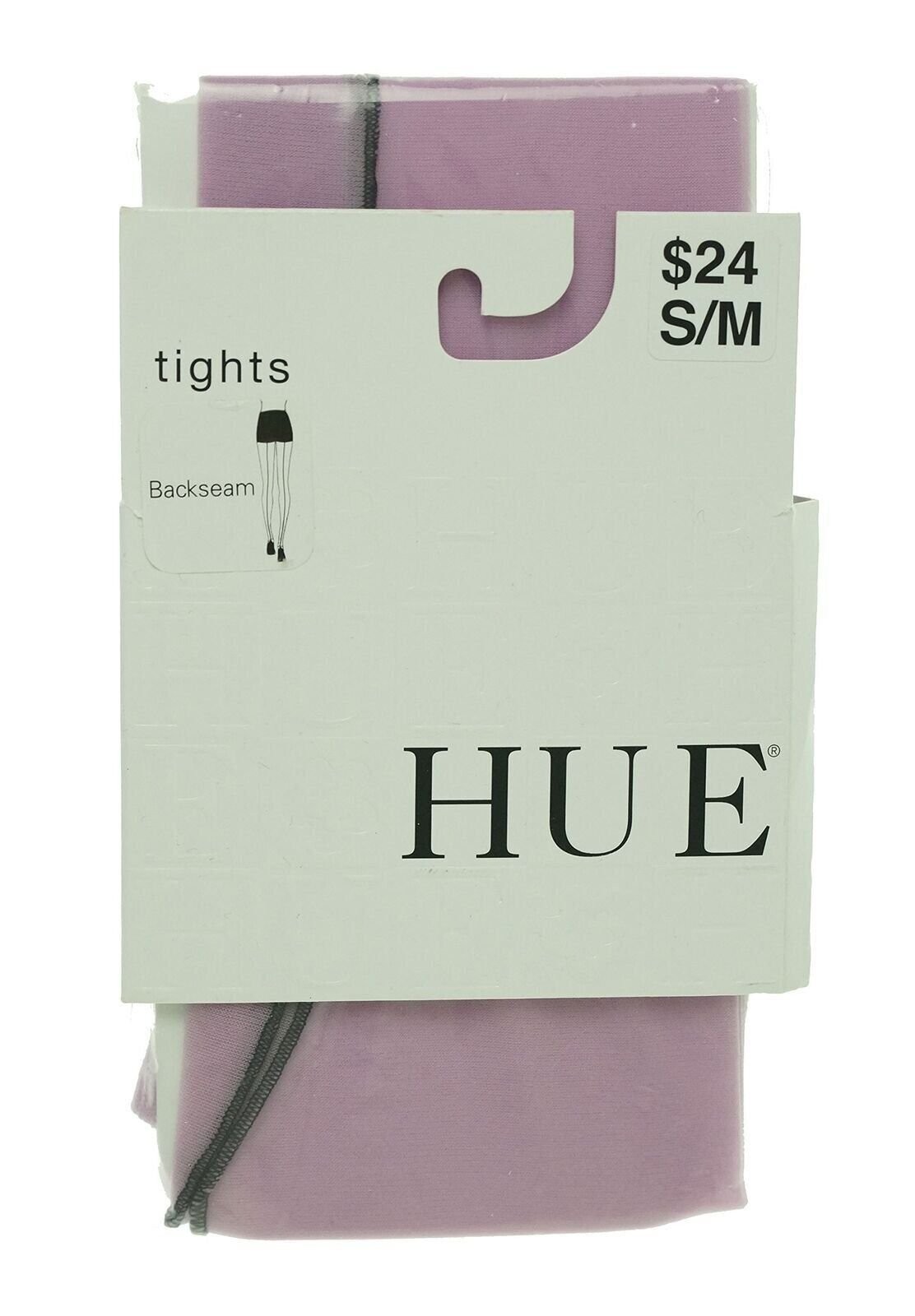 HUE Women's Backseam Sheer Tight with Sole Detail (S/M, Pink Cloud)