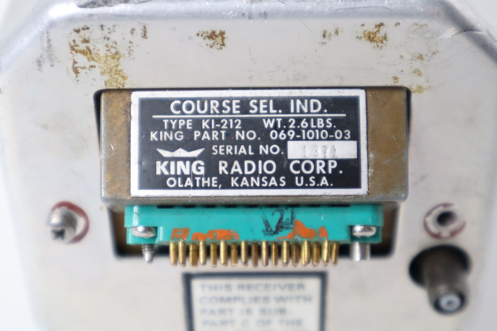 King KI-212 Course Select Indicator 069-1010-03