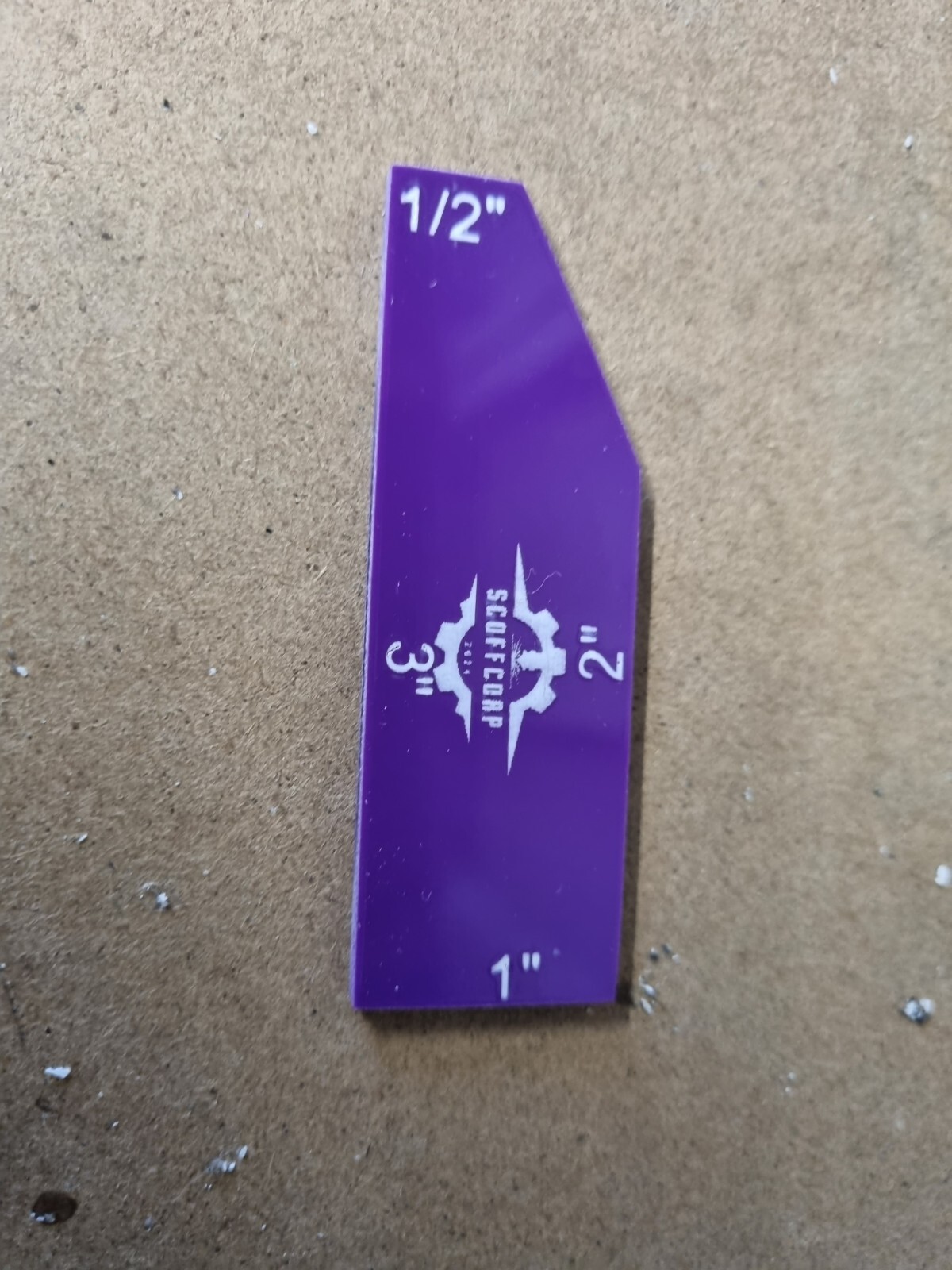 ScoffCorp Age of Sigmar Combat Gauge. 3mm Gloss Purple Acrylic.