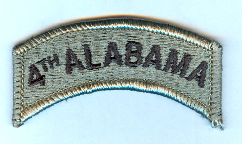 ARNG "4th ALABAMA" SHOULDER TAB - COLOR .... ACU SUBDUED (LARGE VAR) ...... X