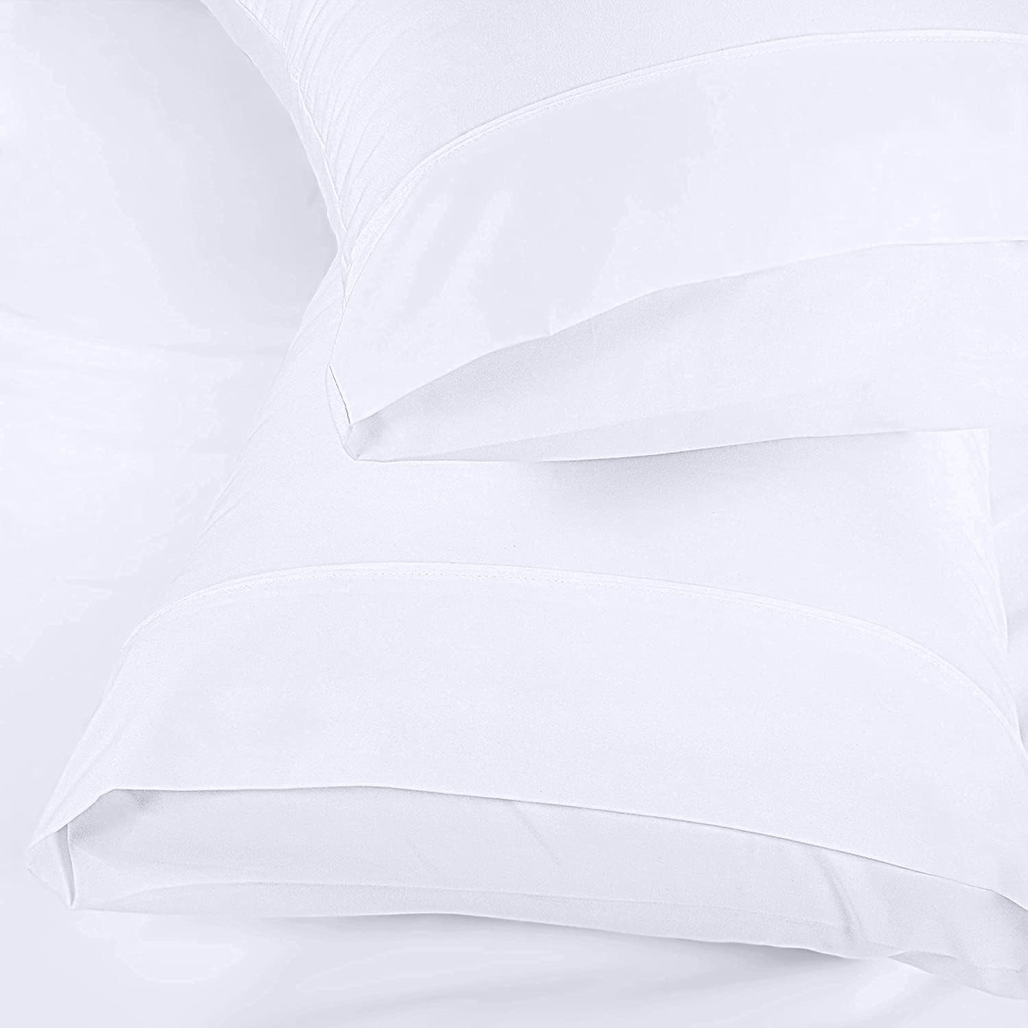 King Pillow Cases - 12 Pack - Envelope Closure - Soft Brushed