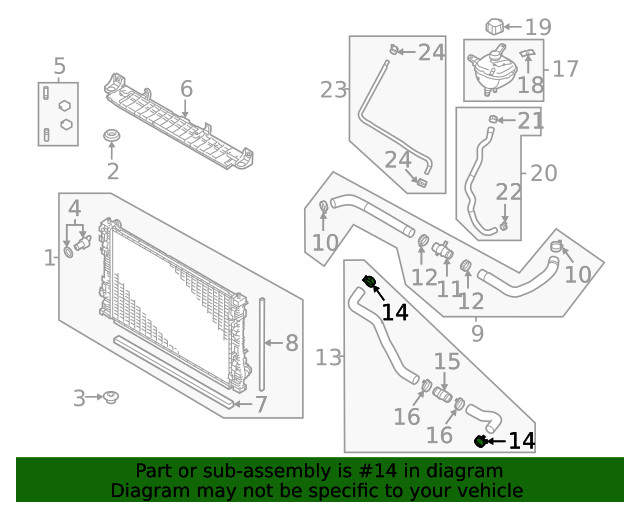 Genuine Mitsubishi Lower Pipe Clamp 1370B636