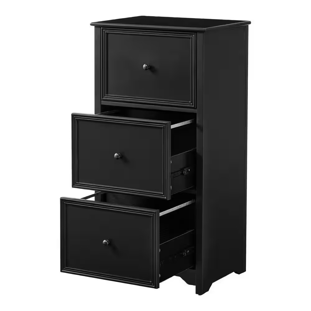 Bradstone 3-Drawer Charcoal Black File Cabinet