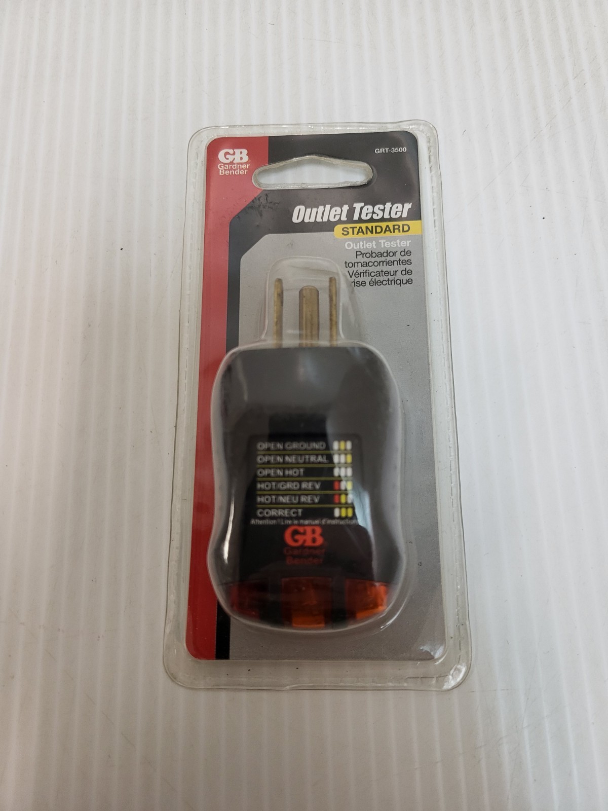 GB GRT-3500 Receptacle Electrical Cord Plug Tester