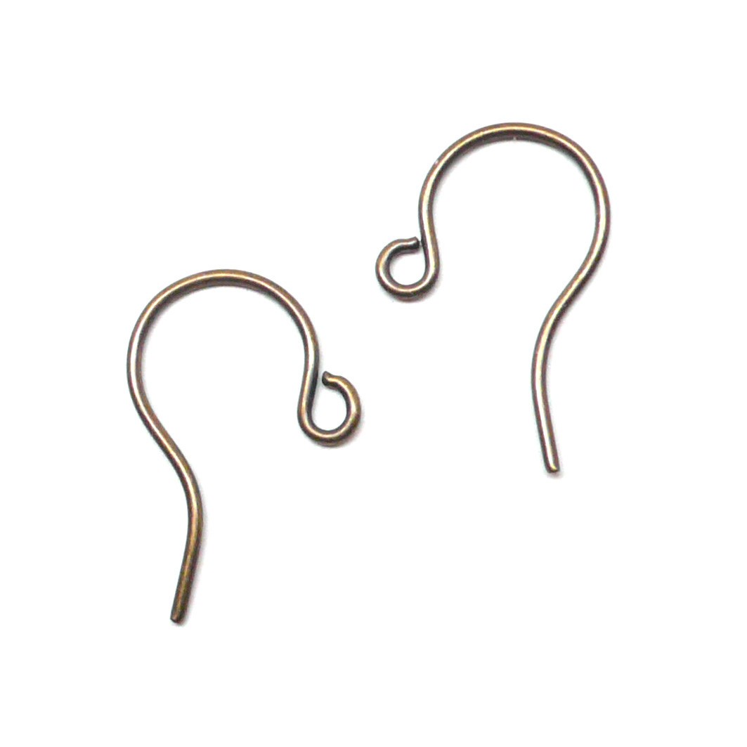Antique Brass Mini Ear Wires 15mm Shank 40 Pair (80 Pieces) Nickel-Free