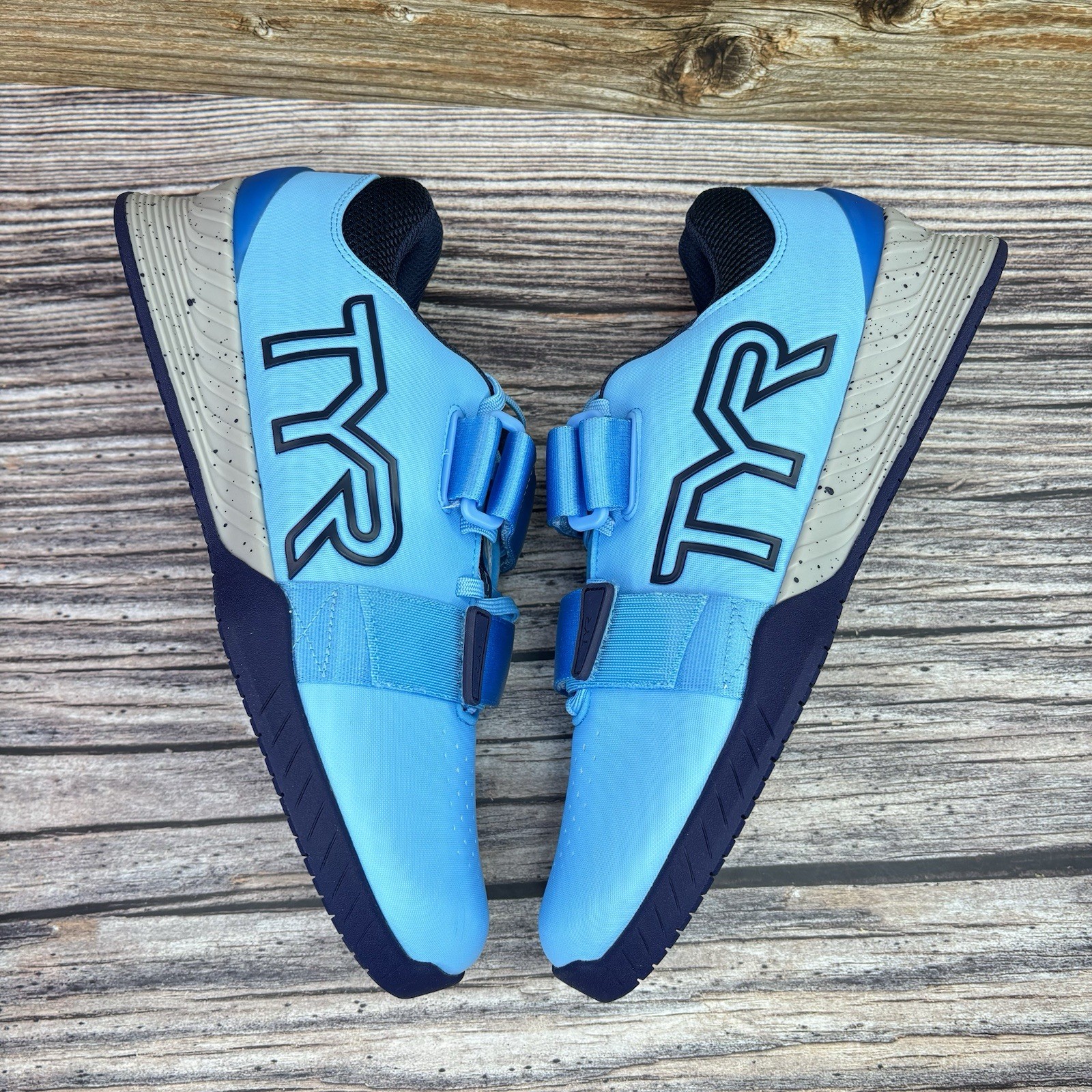 Mens Size 9.5 Worn Once TYR L-1 Lifter Shoes Blue Weightlifting Gym Sneakers