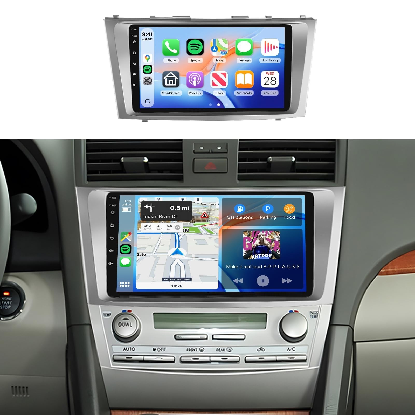 4G+64G Car Radio Stereo for Toyota Camry 2006-2011, 9 inch IPS Touch Screen/A...