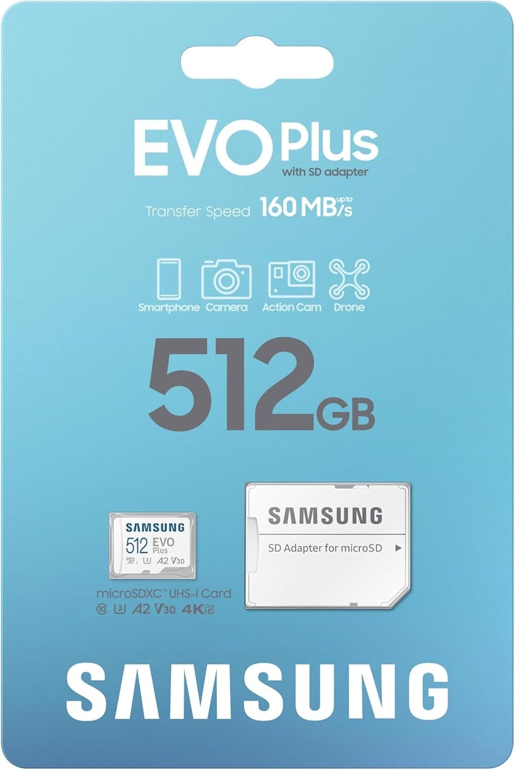 Samsung EVO PLUS 512GB 512G microSDXC micro SDXC for GoPro MB-MC512SA
