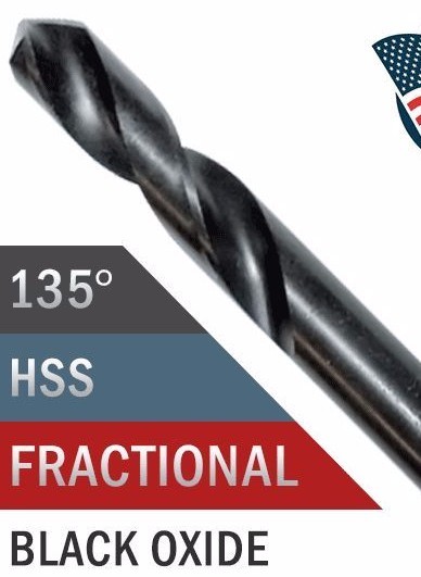 100pk TRU-CUT SM.093 3/32" Screw Machine Length Drill Bits