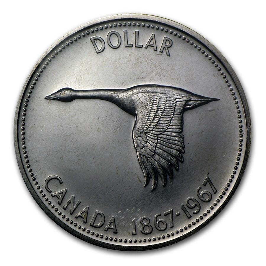 1967 Canadian Silver Dollar Coins 80% $1 (one Coin)