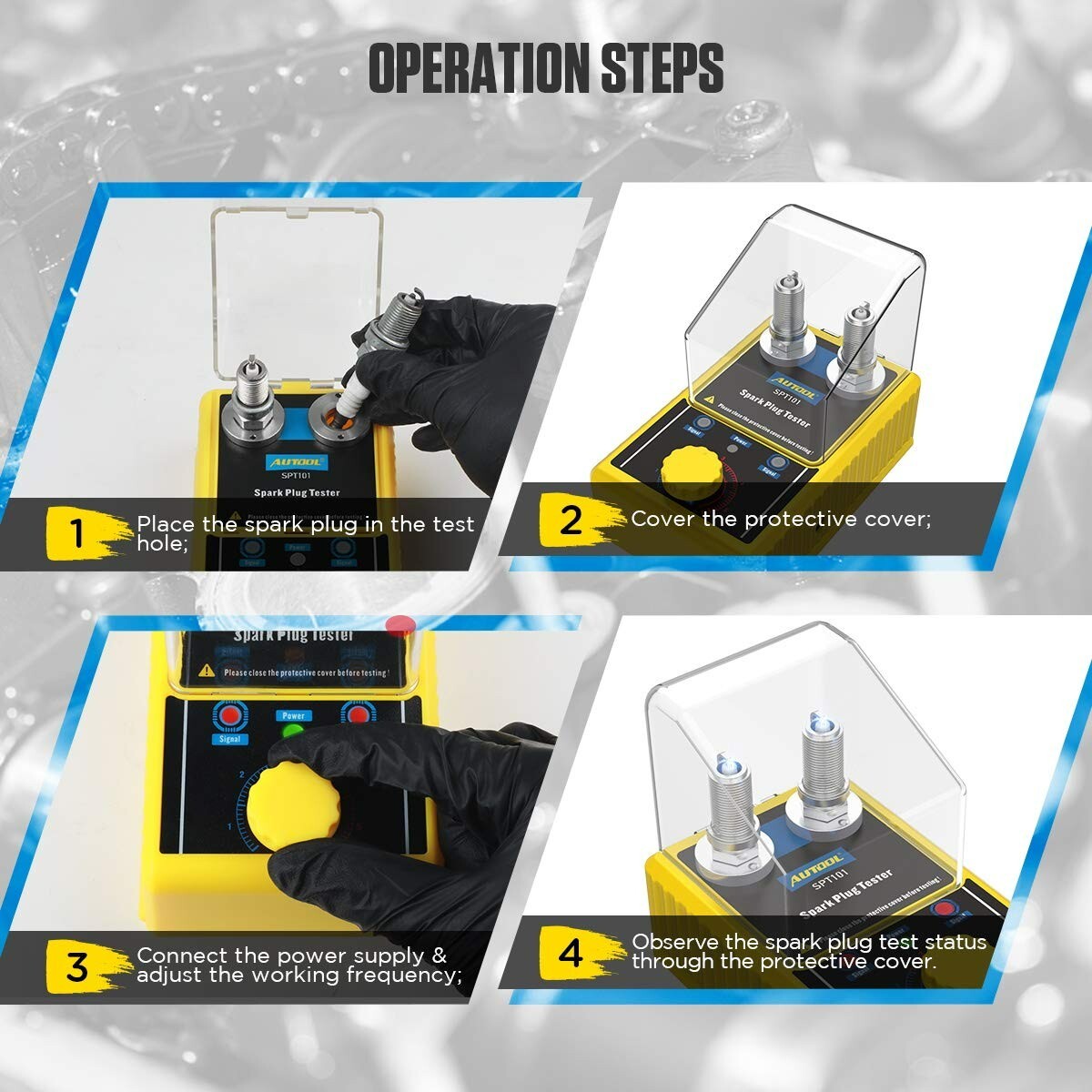 Car Spark Plug Tester - Automotive Engine Ignition Plug Analyzer - Time-saving