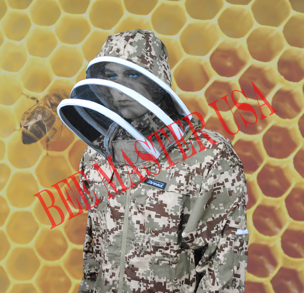 Pro's Choice Best Beekeeping Jacket Camouflage, with Free Gloves Thread(r)Brand