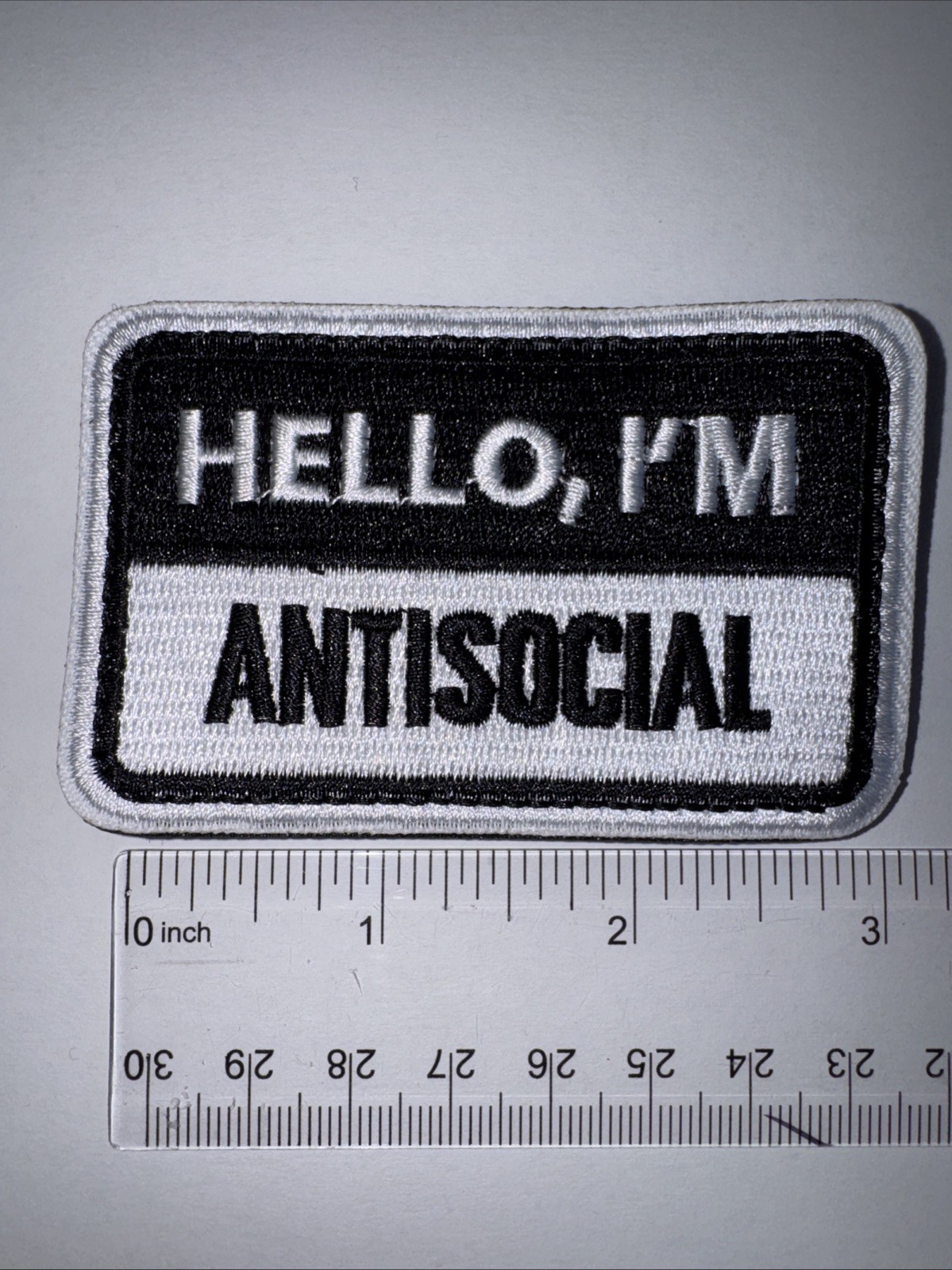 Hello I’m Antisocial Morale Patch Hook and Loop Patch