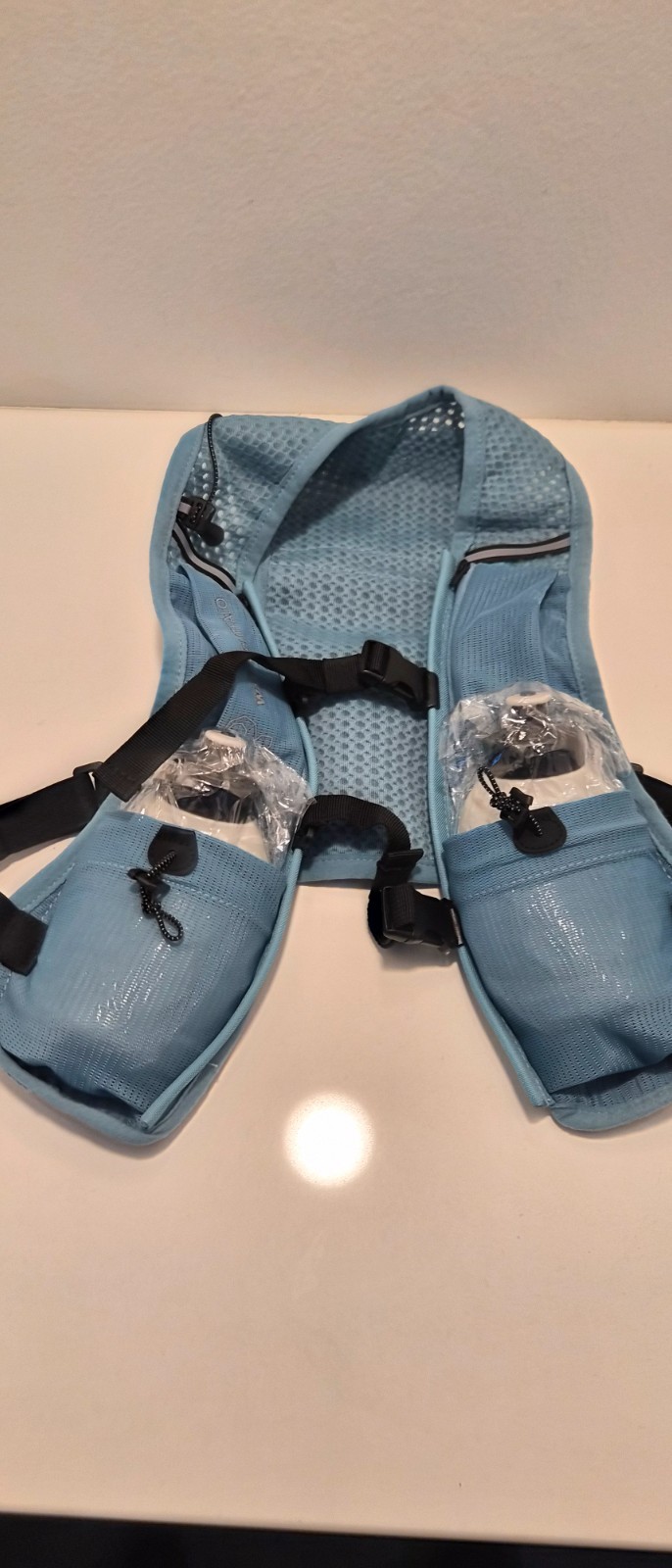 Blue Water buffalo hydration vest pack with 2 Water Bottles