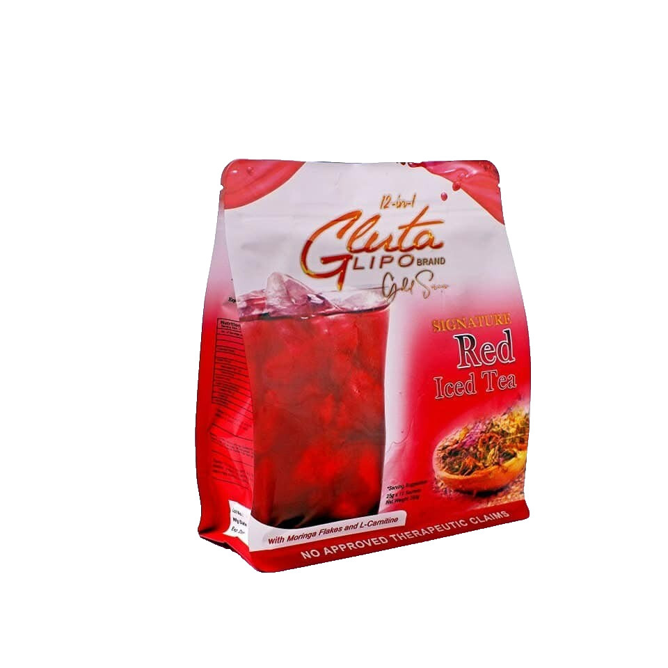 Gluta Lipo Red Iced Tea 12-in-1  Detox Slimming Whitening Anti-Aging 10 Sachets