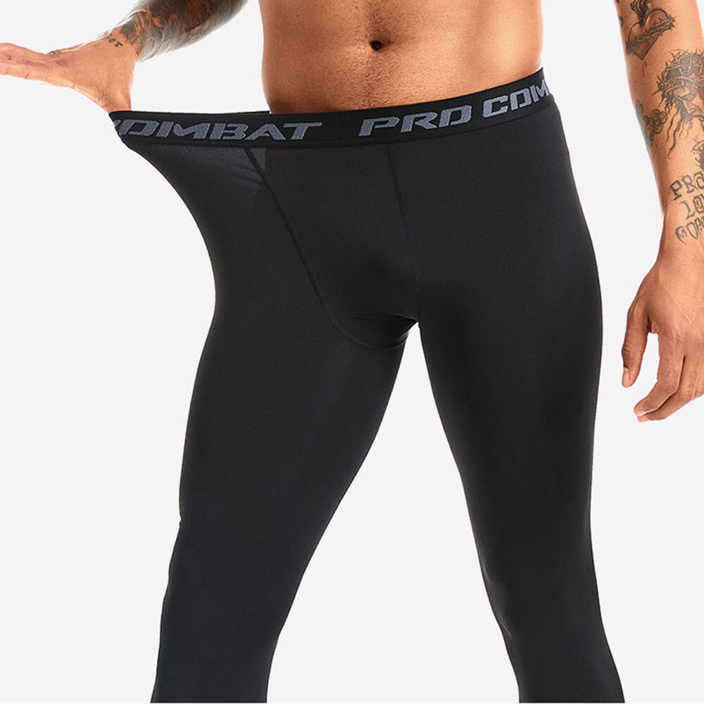 Mens Compression Pants Base Layer Sports Workout Running Breathable Gym Leggi ✨