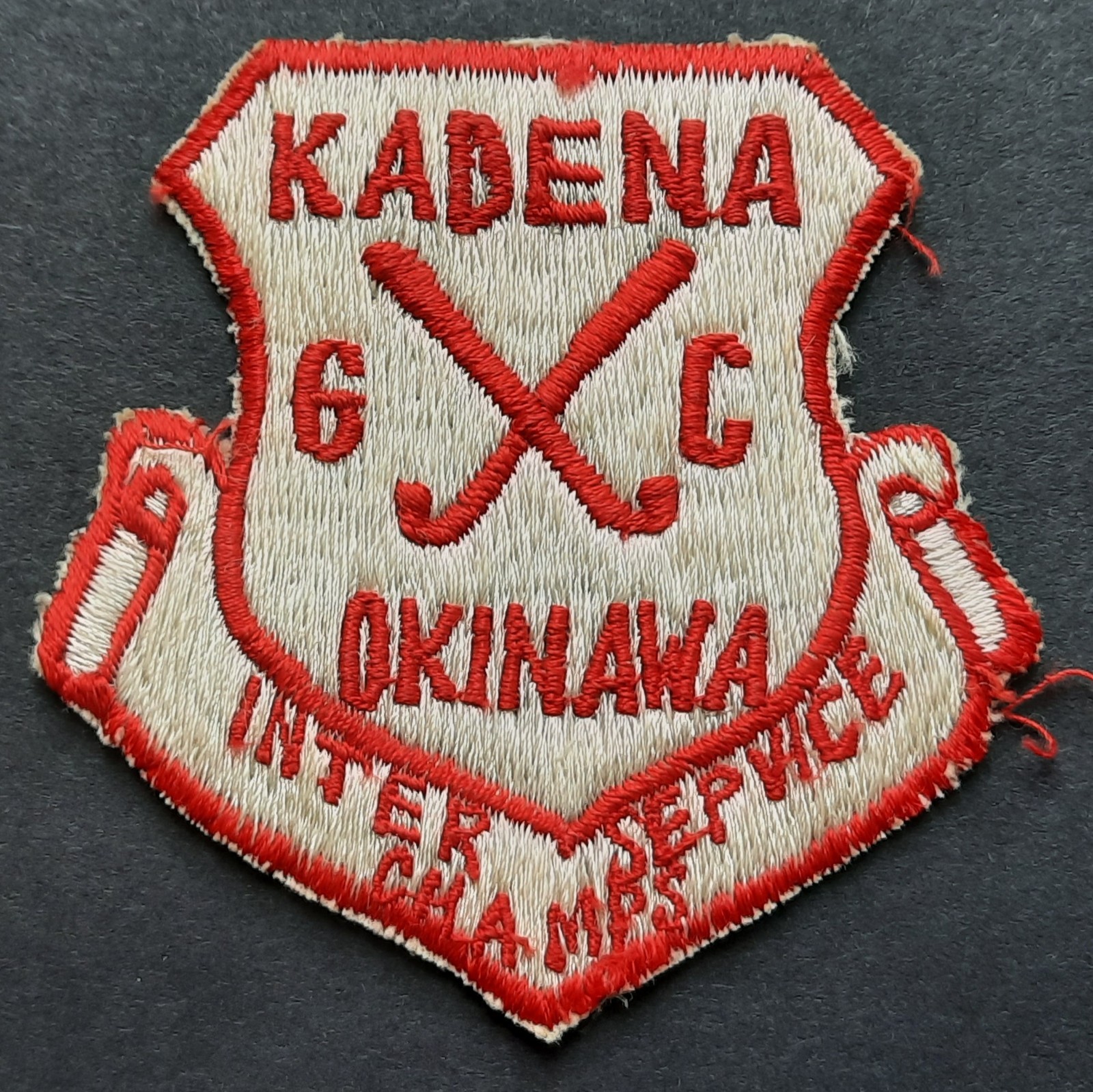 Original USAF Patch Named Basketball Coach Kadena Okinawa Inter Service Champs