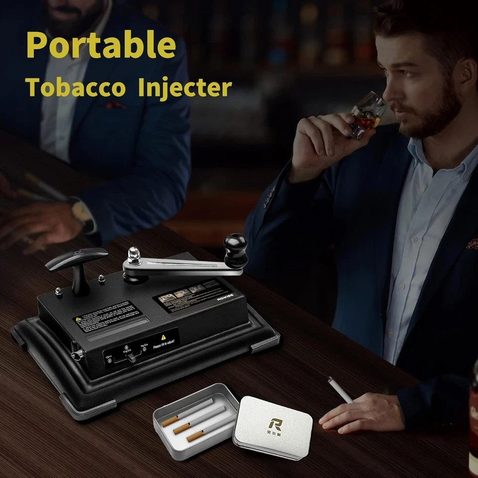 New Version Cigarette Rolling Machine, Portable Manual Cigarette Injector Fits R