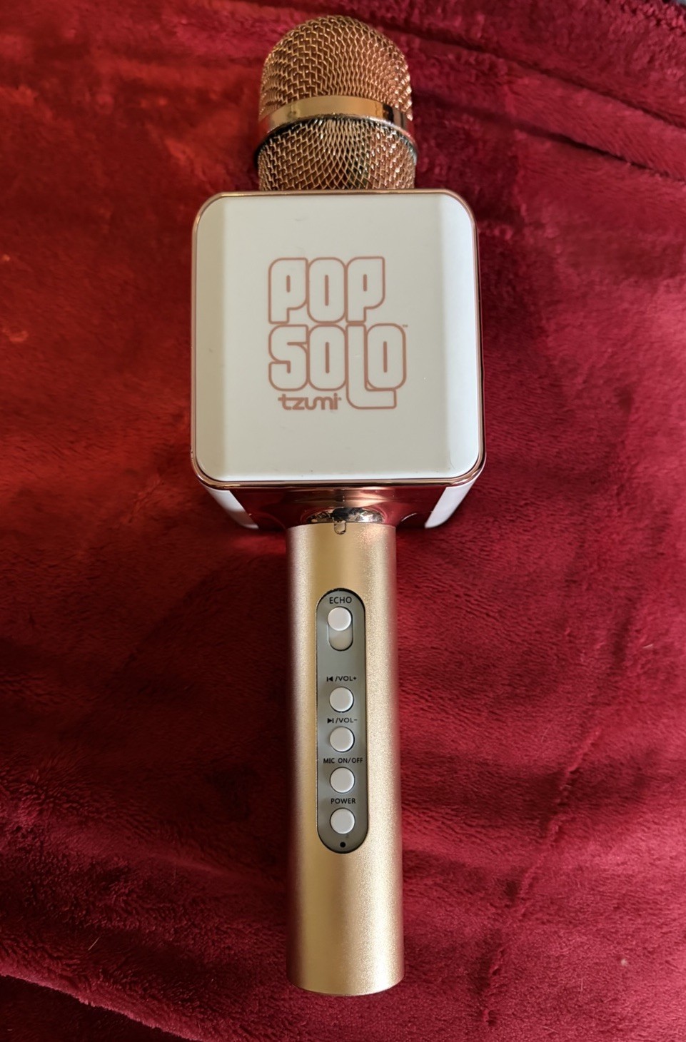Tzumi 4956-RG PopSolo Bluetooth Karaoke Microphone and Speaker