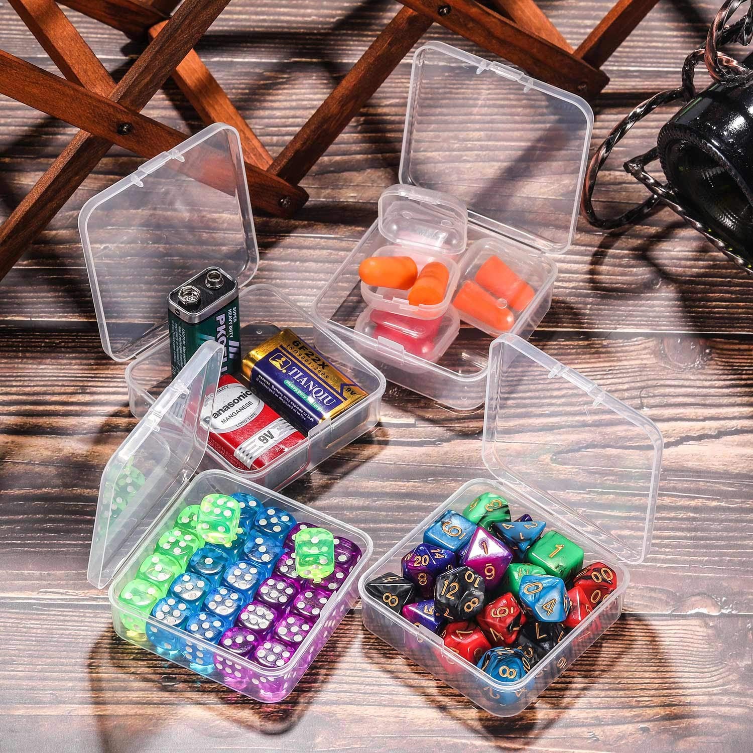 SATINIOR 12 Pack Clear Plastic Beads Storage 2.9 x x 1 Inch,
