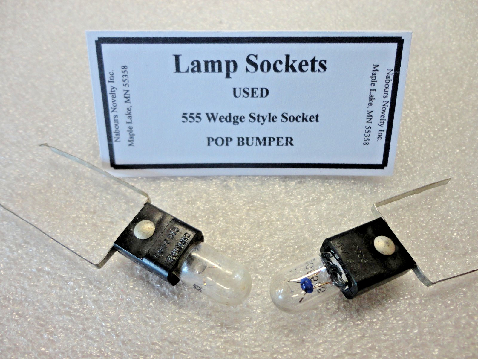 2 Used Pinball Pop Bumper Wedge Lamp Sockets, For Wedge Style Lamps